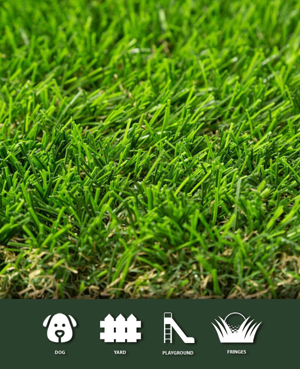 Emerald 74 is a natural looking synthetic turf.