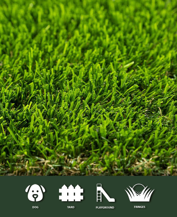 Emeral 82 synthetic turf is great for moderate traffic and will look incredible.