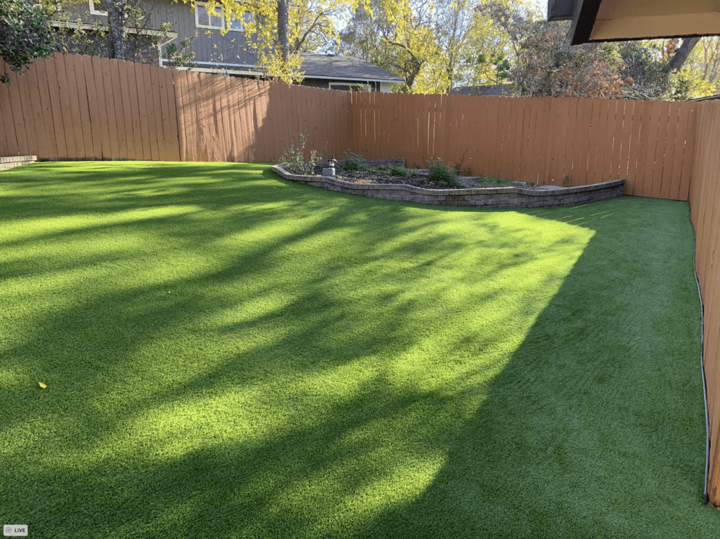 Turf installation for house
